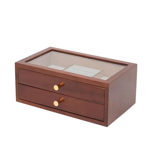 MAYINGLON Makeup Organizer Organizer Aufbewahrung, Multifunktionale Schmuckschatulle Im Schubladenstil Retro-personalisierte Verpackung Geschenke Holz-Schmuckschatulle(31 * 19 * 13cm(Type-A) von MAYINGLON