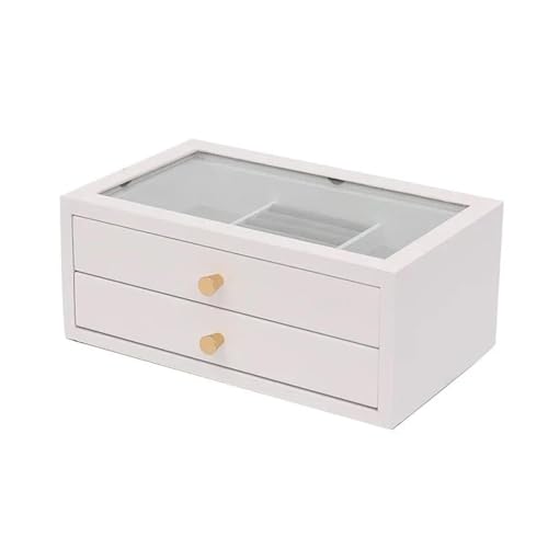 MAYINGLON Makeup Organizer Organizer Aufbewahrung, Multifunktionale Schmuckschatulle Im Schubladenstil Retro-personalisierte Verpackung Geschenke Holz-Schmuckschatulle(31 * 19 * 13cm(Type-B) von MAYINGLON