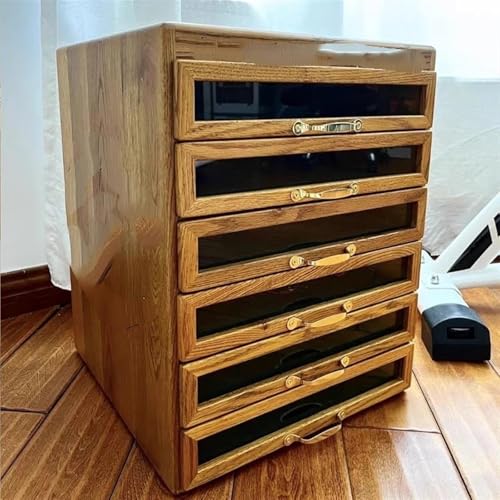 MAYINGLON Makeup Organizer Organizer Und Aufbewahrung, Hochzeitsgeschenkverpackung, Luxuriöse Holz-Schmuckschatulle, Große Mehrstöckige Halskette, Ring(Type-D) von MAYINGLON