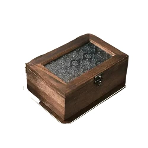 MAYINGLON Makeup Organizer Schlichtes Holz Mit Deckel, Multifunktionale Klappboxen, Geschenkverpackung, Schmuckschatulle, Box Für Zuhause, Kleinigkeiten (30 * 20 * 7cm)(Type-C) von MAYINGLON