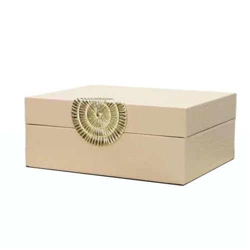 MAYINGLON Makeup Organizer Schmuckschatulle, Holzrahmen, Große Aufbewahrungsbehälter, Geschenkverpackung, Leder-Schmuckschatulle Zur Aufbewahrung, Europäischer Stil(Type-A,28X21X11cm) von MAYINGLON