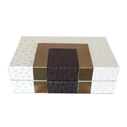 MAYINGLON Makeup Organizer Schmuckschatulle, Personalisierbar, Exquisite Verpackung, Geschenke, Zubehör, Holz-Schmuckschatulle, Große Oberfläche, Leder, Multifunktional(Type-B,33X22X7CM) von MAYINGLON