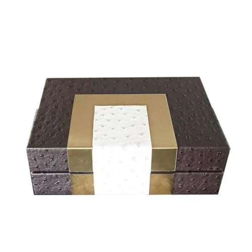 MAYINGLON Makeup Organizer Schmuckschatulle, Personalisierbar, Exquisite Verpackung, Geschenke, Zubehör, Holz-Schmuckschatulle, Große Oberfläche, Leder, Multifunktional(Type-E,22X15.5X7CM) von MAYINGLON