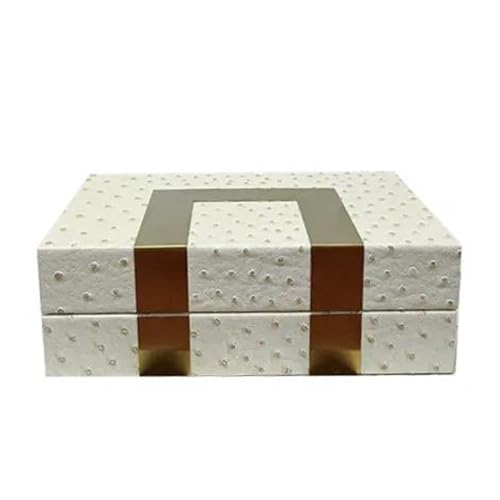 MAYINGLON Makeup Organizer Schmuckschatulle, Personalisierbar, Exquisite Verpackung, Geschenke, Zubehör, Holz-Schmuckschatulle, Große Oberfläche, Leder, Multifunktional(Type-G,22X15.5X7CM) von MAYINGLON