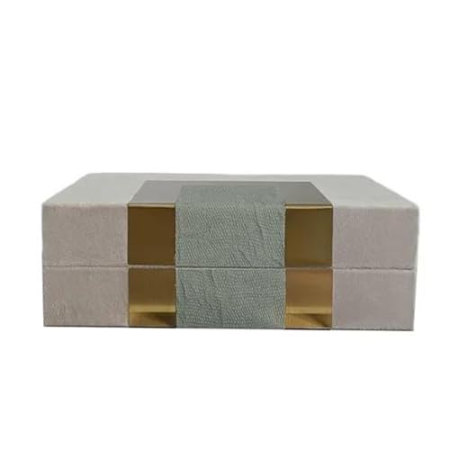 MAYINGLON Makeup Organizer Schmuckschatulle, Personalisierbar, Exquisite Verpackung, Geschenke, Zubehör, Holz-Schmuckschatulle, Große Oberfläche, Leder, Multifunktional(Type-H,22X15.5X7CM) von MAYINGLON