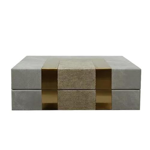 MAYINGLON Makeup Organizer Schmuckschatulle, Personalisierbar, Exquisite Verpackung, Geschenke, Zubehör, Holz-Schmuckschatulle, Große Oberfläche, Leder, Multifunktional(Type-I,33X22X7CM) von MAYINGLON