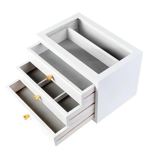 MAYINGLON Makeup Organizer Schmuckschatulle Im Retro-Stil, Personalisierte Verpackung, Geschenke, Holz-Schmuckschatulle, Organizer Und Aufbewahrung, Multifunktionaler(Type-D) von MAYINGLON