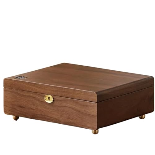 Makeup Organizer Holz Aufbewahrungsbox Halskette Ring Ohrnadel Hand Schmuckschatulle Walnuss Schmuckschatulle Schloss Große Kapazität Exquisites Licht Massiv Makeup Organizer Holz Aufbewahrungsbox Halskette Ring Ohrnadel Hand Schmuckschatulle Walnuss Schmuckschatulle Schloss Große Kapazität Exquisites Licht Massiv von MAYINGLON