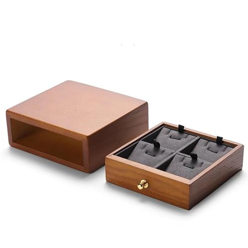 Makeup Organizer Holz Ring Halter Halskette Ohrringe Aufbewahrungsbox Armband Anhänger Aufbewahrungsbox Sammlung Schublade Schmuckschatulle Kreativ Massiv(Type-A) von MAYINGLON