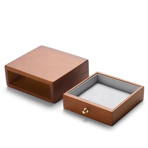 Makeup Organizer Holz Ring Halter Halskette Ohrringe Aufbewahrungsbox Armband Anhänger Aufbewahrungsbox Sammlung Schublade Schmuckschatulle Kreativ Massiv(Type-E) von MAYINGLON
