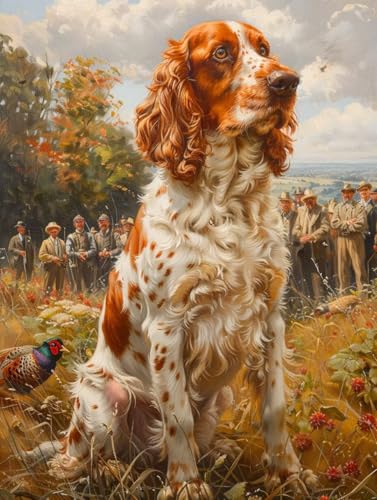 5D Diamond Painting Erwachsene Hund Diamant Painting Bilder, DIY Landschaft Mosaikherstellung Diamant Malerei Set, Vollbohrer Diamanten Malerei Kreuzstich Set als Deko Wohnzimmer 50x65cm I-7680 von MAYINGOU