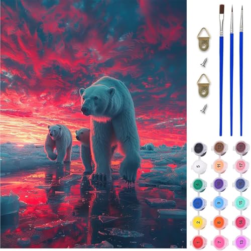 BäR Malen Nach Zahlen, Sonnenuntergang Malen Nach Zahlen Erwachsene, DIY Handgemalt Ölgemälde Kit mit Pinseln und Acrylfarbe, Paint by Numbers Bastelset Erwachsene, Geschenke 30x40 cm 4-6847 BäR Malen Nach Zahlen, Sonnenuntergang Malen Nach Zahlen Erwachsene, DIY Handgemalt Ölgemälde Kit mit Pinseln und Acrylfarbe, Paint by Numbers Bastelset Erwachsene, Geschenke 30x40 cm 4-6847 von MAYINGOU
