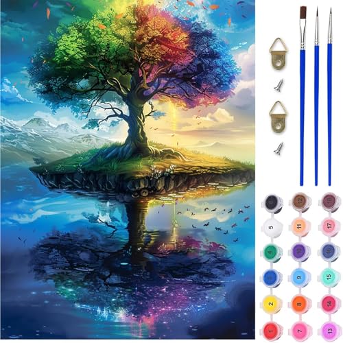 Baum Malen Nach Zahlen Erwachsene, Landschaft Malen Nach Zahlen, DIY Handgemalt Ölgemälde Kit mit Pinseln Acrylfarbe, Paint by Numbers Adult Bastelset Erwachsene, Geschenke 100x135 cm 7-4021 Baum Malen Nach Zahlen Erwachsene, Landschaft Malen Nach Zahlen, DIY Handgemalt Ölgemälde Kit mit Pinseln Acrylfarbe, Paint by Numbers Adult Bastelset Erwachsene, Geschenke 100x135 cm 7-4021 von MAYINGOU