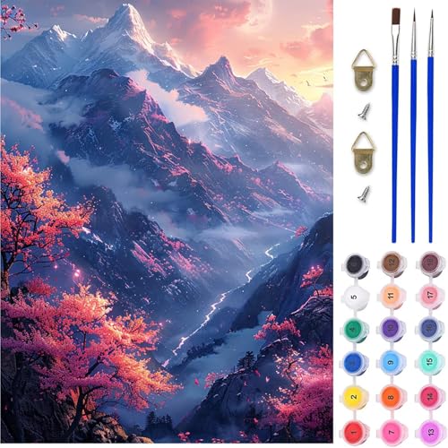 Berg Malen Nach Zahlen, Landschaft Malen Nach Zahlen Erwachsene, DIY Handgemalt Ölgemälde Kit mit Pinseln und Acrylfarbe, Paint by Numbers Bastelset Erwachsene, Geschenke für Frauen 30x40 cm B-3734 Berg Malen Nach Zahlen, Landschaft Malen Nach Zahlen Erwachsene, DIY Handgemalt Ölgemälde Kit mit Pinseln und Acrylfarbe, Paint by Numbers Bastelset Erwachsene, Geschenke für Frauen 30x40 cm B-3734 von MAYINGOU