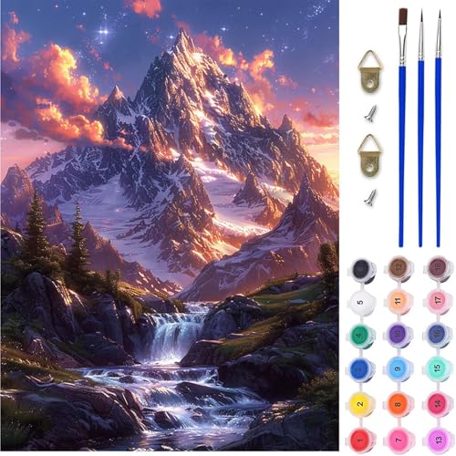 Berg Malen Nach Zahlen, Sternenhimmel Malen Nach Zahlen Erwachsene, DIY Handgemalt Ölgemälde Kit mit Pinseln und Acrylfarbe, Paint by Numbers Bastelset Erwachsene, Geschenke 90x120 cm 1-2569 Berg Malen Nach Zahlen, Sternenhimmel Malen Nach Zahlen Erwachsene, DIY Handgemalt Ölgemälde Kit mit Pinseln und Acrylfarbe, Paint by Numbers Bastelset Erwachsene, Geschenke 90x120 cm 1-2569 von MAYINGOU