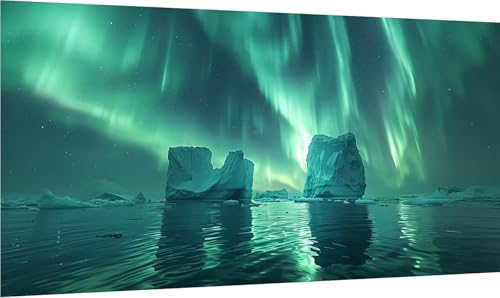 Diamond Painting Erwachsene Groß XXL Aurora, Diamant Painting Bilder Landschaft, 5D DIY Stickerei Cross Stickerei Bastelset Erwachsene, Full Drill Diamant Malerei für Deko Wohnzimmer 40x70cm Z-6042 von MAYINGOU