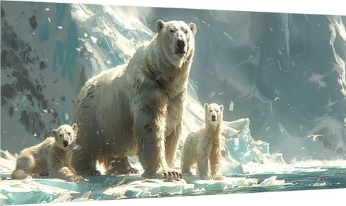 Diamond Painting Erwachsene Groß XXL BäR, Diamant Painting Bilder Tier, 5D DIY Stickerei Cross Stickerei Bastelset Erwachsene, Full Drill Diamant Malerei für Deko Wohnzimmer Geschenke 40x80cm S-3242 von MAYINGOU