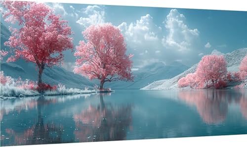 Diamond Painting Erwachsene Groß XXL Baum, Diamant Painting Bilder Landschaft, 5D DIY Stickerei Cross Stickerei Bastelset Erwachsene, Full Drill Diamant Malerei für Deko Wohnzimmer 40x80cm B-2990 von MAYINGOU