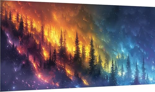 Diamond Painting Erwachsene Groß XXL Baum, Diamant Painting Bilder Landschaft, 5D DIY Stickerei Cross Stickerei Bastelset Erwachsene, Full Drill Diamant Malerei für Deko Wohnzimmer 50x100cm U-1268 von MAYINGOU