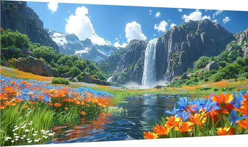Diamond Painting Erwachsene Groß XXL Berg, Diamant Painting Bilder Blume, 5D DIY Stickerei Cross Stickerei Bastelset Erwachsene, Full Drill Diamant Malerei für Deko Wohnzimmer 100x200cm 2-7542 Diamond Painting Erwachsene Groß XXL Berg, Diamant Painting Bilder Blume, 5D DIY Stickerei Cross Stickerei Bastelset Erwachsene, Full Drill Diamant Malerei für Deko Wohnzimmer 100x200cm 2-7542 von MAYINGOU