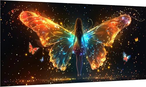 Diamond Painting Erwachsene Groß XXL Elfe, Diamant Painting Bilder Schmetterling, 5D DIY Stickerei Cross Stickerei Bastelset Erwachsene, Full Drill Diamant Malerei für Deko Wohnzimmer 100x200cm 2-8082 Diamond Painting Erwachsene Groß XXL Elfe, Diamant Painting Bilder Schmetterling, 5D DIY Stickerei Cross Stickerei Bastelset Erwachsene, Full Drill Diamant Malerei für Deko Wohnzimmer 100x200cm 2-8082 von MAYINGOU