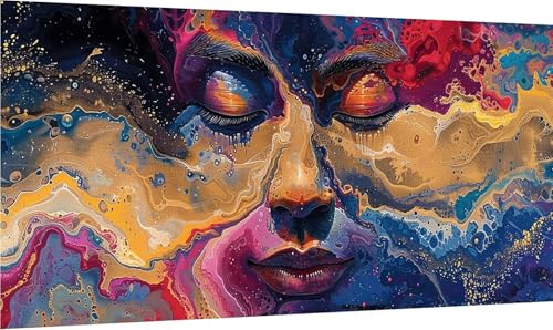 Diamond Painting Erwachsene Groß XXL Frau, Diamant Painting Bilder Abstrakt, 5D DIY Stickerei Cross Stickerei Bastelset Erwachsene, Full Drill Diamant Malerei für Deko Wohnzimmer 60x120cm S-9071 von MAYINGOU