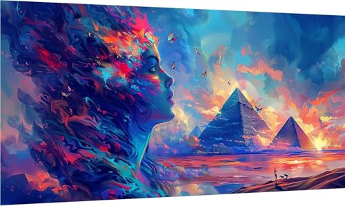 Diamond Painting Erwachsene Groß XXL Frau, Diamant Painting Bilder Pyramide, 5D DIY Stickerei Cross Stickerei Bastelset Erwachsene, Full Drill Diamant Malerei für Deko Wohnzimmer 40x85cm 0-1848 von MAYINGOU