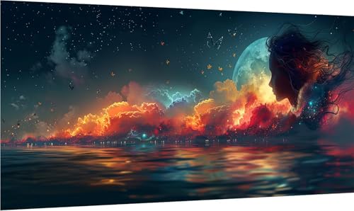 Diamond Painting Erwachsene Groß XXL Frau, Diamant Painting Bilder Sternenhimmel, 5D DIY Stickerei Cross Stickerei Bastelset Erwachsene, Full Drill Diamant Malerei für Deko Wohnzimmer 30x60cm C-7047 von MAYINGOU