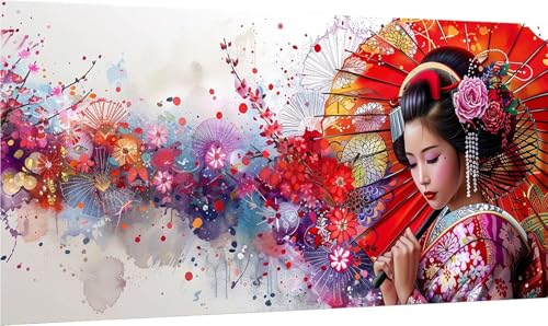 Diamond Painting Erwachsene Groß XXL Japanerin, Diamant Painting Bilder Regenschirm, 5D DIY Stickerei Cross Stickerei Bastelset Erwachsene, Diamant Malerei für Deko Wohnzimmer 100x200cm F-9400 Diamond Painting Erwachsene Groß XXL Japanerin, Diamant Painting Bilder Regenschirm, 5D DIY Stickerei Cross Stickerei Bastelset Erwachsene, Diamant Malerei für Deko Wohnzimmer 100x200cm F-9400 von MAYINGOU