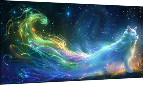 Diamond Painting Erwachsene Groß XXL Katze, Diamant Painting Bilder Tier, 5D DIY Stickerei Cross Stickerei Bastelset Erwachsene, Full Drill Diamant Malerei für Deko Wohnzimmer 100x200cm 9-9098 Diamond Painting Erwachsene Groß XXL Katze, Diamant Painting Bilder Tier, 5D DIY Stickerei Cross Stickerei Bastelset Erwachsene, Full Drill Diamant Malerei für Deko Wohnzimmer 100x200cm 9-9098 von MAYINGOU