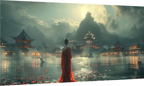 Diamond Painting Erwachsene Groß XXL Landschaft, Diamant Painting Bilder Architektur, 5D DIY Stickerei Cross Stickerei Bastelset Erwachsene, Diamant Malerei für Deko Wohnzimmer 40x70cm 3-9507 von MAYINGOU