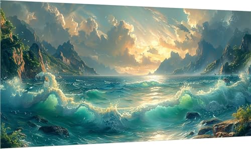 Diamond Painting Erwachsene Groß XXL Ozean, Diamant Painting Bilder Berg, 5D DIY Stickerei Cross Stickerei Bastelset Erwachsene, Full Drill Diamant Malerei für Deko Wohnzimmer 70x140cm C-8761 Diamond Painting Erwachsene Groß XXL Ozean, Diamant Painting Bilder Berg, 5D DIY Stickerei Cross Stickerei Bastelset Erwachsene, Full Drill Diamant Malerei für Deko Wohnzimmer 70x140cm C-8761 von MAYINGOU