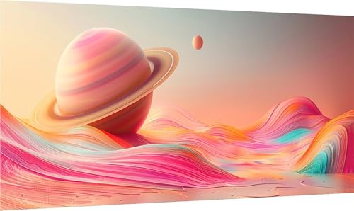 Diamond Painting Erwachsene Groß XXL Planet, Diamant Painting Bilder Abstrakt, 5D DIY Stickerei Cross Stickerei Bastelset Erwachsene, Full Drill Diamant Malerei für Deko Wohnzimmer 50x100cm D-6736 von MAYINGOU