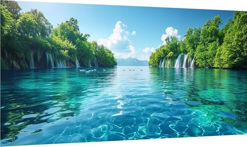 Diamond Painting Erwachsene Groß XXL Rivers, Diamant Painting Bilder Landschaft, 5D DIY Stickerei Cross Stickerei Bastelset Erwachsene, Full Drill Diamant Malerei für Deko Wohnzimmer 50x100cm 5-7133 von MAYINGOU