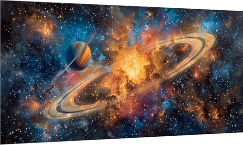 Diamond Painting Erwachsene Groß XXL Sternenhimmel, Diamant Painting Bilder Planet, 5D DIY Stickerei Cross Stickerei Bastelset Erwachsene, Full Drill Diamant Malerei für Deko Wohnzimmer 45x90cm U-1737 von MAYINGOU