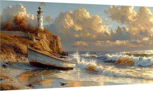 Diamond Painting Erwachsene Groß XXL Strand, Diamant Painting Bilder Landschaft, 5D DIY Stickerei Cross Stickerei Bastelset Erwachsene, Full Drill Diamant Malerei für Deko Wohnzimmer 50x100cm 9-6039 von MAYINGOU