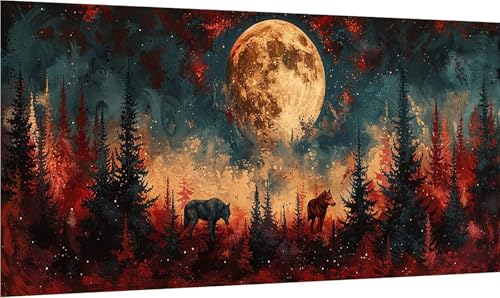 Diamond Painting Erwachsene Groß XXL Tier, Diamant Painting Bilder Baum, 5D DIY Stickerei Cross Stickerei Bastelset Erwachsene, Full Drill Diamant Malerei für Deko Wohnzimmer 100x200cm 4-4617 von MAYINGOU