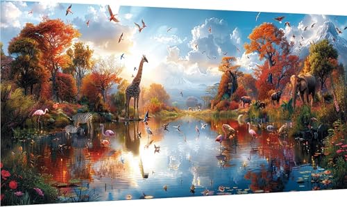 Diamond Painting Erwachsene Groß XXL Tier, Diamant Painting Bilder Baum, 5D DIY Stickerei Cross Stickerei Bastelset Erwachsene, Full Drill Diamant Malerei für Deko Wohnzimmer Geschenke 40x85cm 5-7330 von MAYINGOU