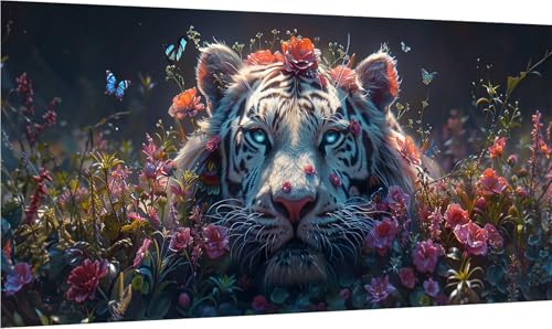 Diamond Painting Erwachsene Groß XXL Tier, Diamant Painting Bilder Blume, 5D DIY Stickerei Cross Stickerei Bastelset Erwachsene, Full Drill Diamant Malerei für Deko Wohnzimmer 70x140cm 5-2146 von MAYINGOU
