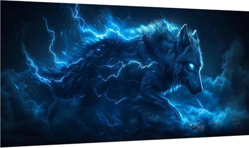 Diamond Painting Erwachsene Groß XXL Wolf, Diamant Painting Bilder Tier, 5D DIY Stickerei Cross Stickerei Bastelset Erwachsene, Full Drill Diamant Malerei für Deko Wohnzimmer Geschenke 40x70cm 1-3512 von MAYINGOU