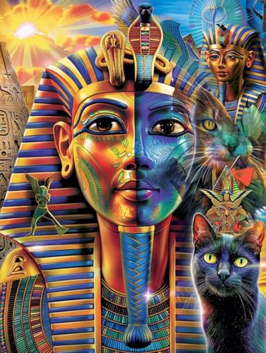 Diamond Painting Erwachsene äGypten, DIY Diamond Painting Katze Bastelset, Full Drill Diamant Malerei Set, Diamant Kunst Malerei Stickerei Set, Wanddeko und Zimmer Deko, Geschenke, 60X80cm 1-1082 Diamond Painting Erwachsene äGypten, DIY Diamond Painting Katze Bastelset, Full Drill Diamant Malerei Set, Diamant Kunst Malerei Stickerei Set, Wanddeko und Zimmer Deko, Geschenke, 60X80cm 1-1082 von MAYINGOU