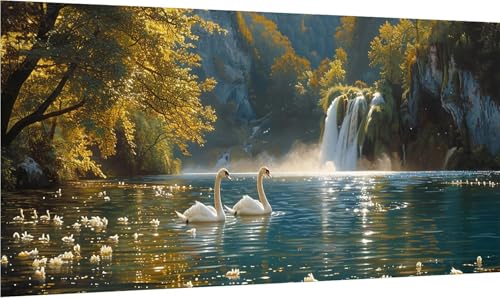 Diamond Painting Gans, 5D Diamond Painting Erwachsene Groß XXL Landschaft, DIY Full Drill Stickerei Cross Stickerei Set, Diamant Malerei Bastelset Erwachsene, für Deko Wohnzimmer 100x200cm K-4817 Diamond Painting Gans, 5D Diamond Painting Erwachsene Groß XXL Landschaft, DIY Full Drill Stickerei Cross Stickerei Set, Diamant Malerei Bastelset Erwachsene, für Deko Wohnzimmer 100x200cm K-4817 von MAYINGOU