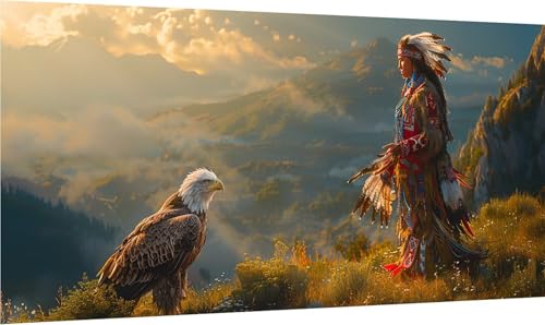 Diamond Painting Indisch, 5D Diamond Painting Erwachsene Groß XXL Adler, DIY Full Drill Stickerei Cross Stickerei Set, Diamant Malerei Bastelset Erwachsene, für Deko Wohnzimmer 100x200cm B-1284 Diamond Painting Indisch, 5D Diamond Painting Erwachsene Groß XXL Adler, DIY Full Drill Stickerei Cross Stickerei Set, Diamant Malerei Bastelset Erwachsene, für Deko Wohnzimmer 100x200cm B-1284 von MAYINGOU