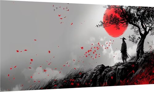 Diamond Painting Samurai, 5D Diamond Painting Erwachsene Groß XXL Baum, DIY Stickerei Cross Stickerei Set, Diamant Malerei Bastelset Erwachsene, Mosaikherstellung, für Deko Wohnzimmer 40x80cm 3-7217 von MAYINGOU