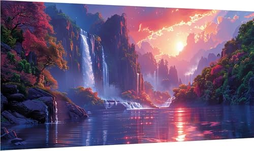 Diamond Painting Sonnenuntergang, 5D Diamond Painting Erwachsene Groß XXL Landschaft, DIY Stickerei Cross Stickerei Set, Diamant Malerei Bastelset Erwachsene, für Deko Wohnzimmer 100x200cm C-5988 Diamond Painting Sonnenuntergang, 5D Diamond Painting Erwachsene Groß XXL Landschaft, DIY Stickerei Cross Stickerei Set, Diamant Malerei Bastelset Erwachsene, für Deko Wohnzimmer 100x200cm C-5988 von MAYINGOU