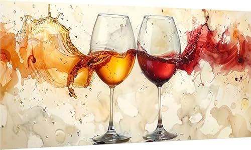 Diamond Painting Wein, 5D Diamond Painting Erwachsene Groß XXL Tasse, DIY Stickerei Cross Stickerei Set, Diamant Malerei Bastelset Erwachsene, Mosaikherstellung, für Deko Wohnzimmer 40x85cm L-1738 von MAYINGOU