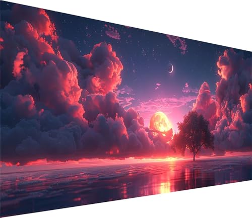 Diamond Painting XXL 100x200cm, Diamond Painting Erwachsene Baum, DIY Basteln Erwachsene Wolke, Full Diamant Kunst Malerei Stickerei Set, Painting für Deko Wohnzimmer und Wanddeko Geschenke Q-3419 von MAYINGOU