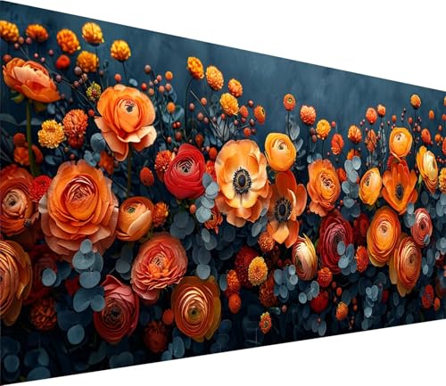 Diamond Painting XXL 100x200cm, Diamond Painting Erwachsene Blume, DIY Basteln Erwachsene Pflanzen, Full Diamant Kunst Malerei Stickerei Set, Deko Wohnzimmer und Wanddeko, Geschenke für Frauen Q-5552 von MAYINGOU