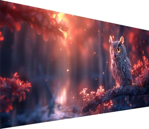 Diamond Painting XXL 100x200cm, Diamond Painting Erwachsene Eule, DIY Basteln Erwachsene Blume, Full Diamant Kunst Malerei Stickerei Set, Painting für Deko Wohnzimmer und Wanddeko Geschenke L-1877 von MAYINGOU