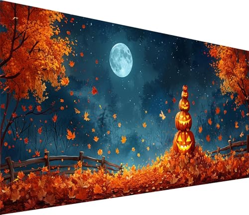 Diamond Painting XXL 100x200cm, Diamond Painting Erwachsene KüRbis, DIY Basteln Erwachsene Mond, Full Diamant Kunst Malerei Stickerei Set, für Deko Wohnzimmer und Wanddeko, Geschenke für Frauen N-5884 von MAYINGOU